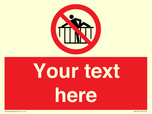 Custom prohibition do not cross barrier